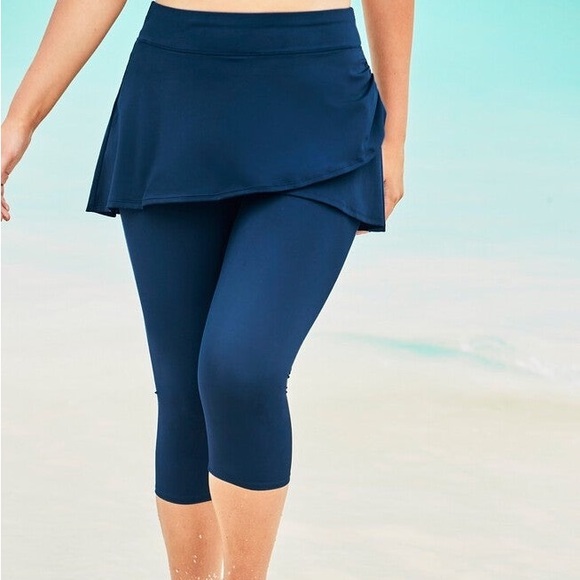 Swim 365 X Swimsuits For All NWT Skirted Swim Capri Pant, 14 - Picture 1 of 8